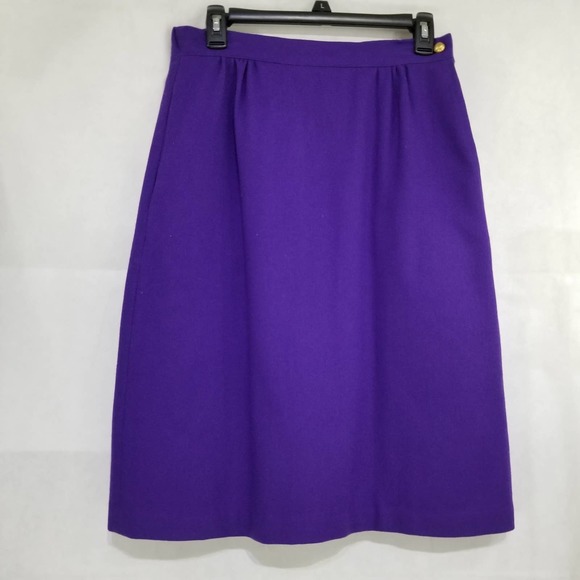 Vintage Gregor Wool Purple Skirt Suit Blazer Jacket 8 Lined - Picture 8 of 12